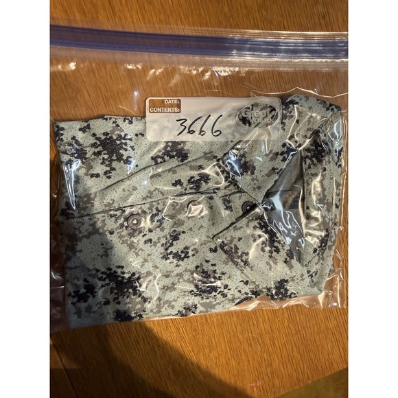 Adidas Polo Shirt Mens S Blue Digital Camouflage Golf All Over Print Performance - Picture 8 of 8